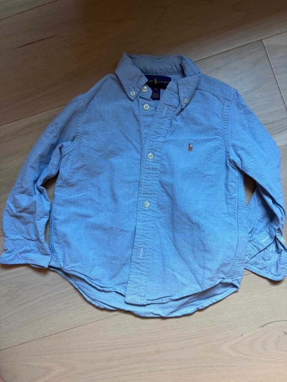 Ralph Lauren 3/3T Light Blue Oxford Button Down Shirt Pony